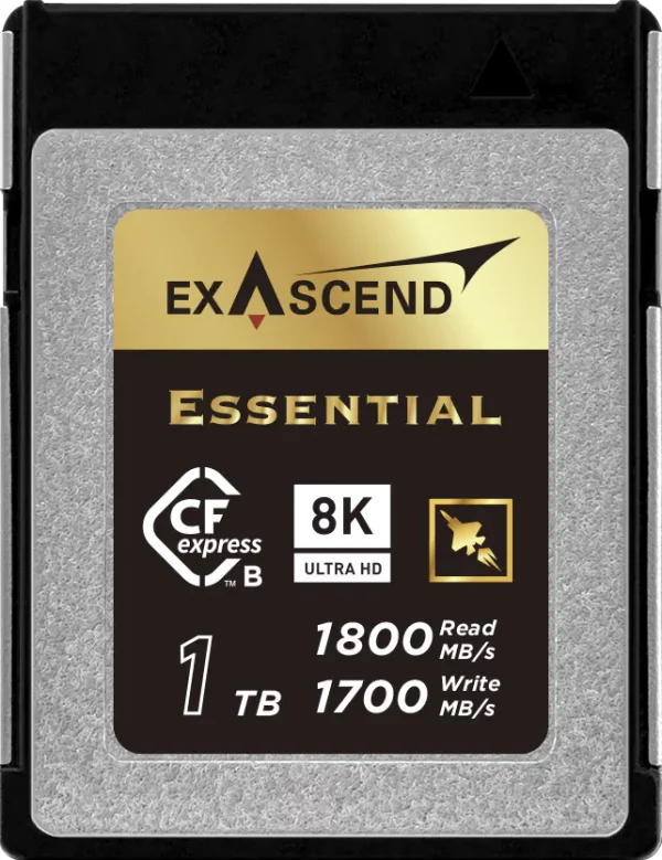 Exascend's Essential series CFexpress card with 1 TB storage capacity.