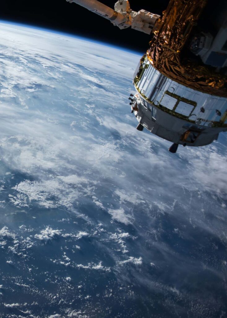 NASA spacecraft orbiting the earth