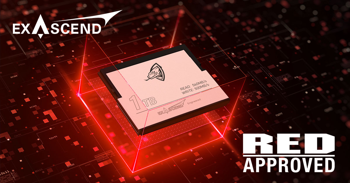 Image showing Exascend's RED-approved Archon CFast 2.0 memory card.