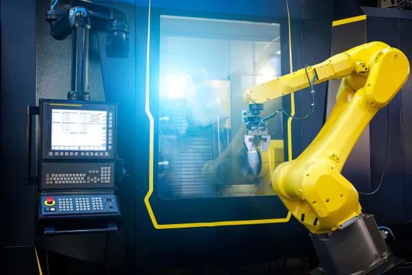 Industrial robot arm used in modern manufacturing