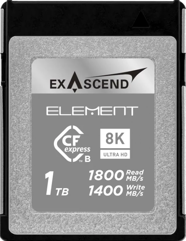 Exascend's Element series CFexpress card with 1 TB storage capacity.
