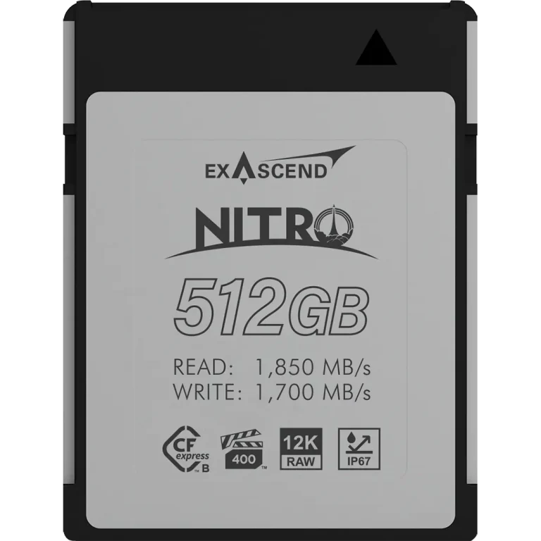 Exascend Nitro CFexpress Type B with 512 GB capacity
