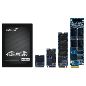 Exascend’s automotive-grade PCIe 4.0 storage PA4 series available in the M.2 2280, M.2 2242, M.2 2230, E1.S and U.2 form factors.