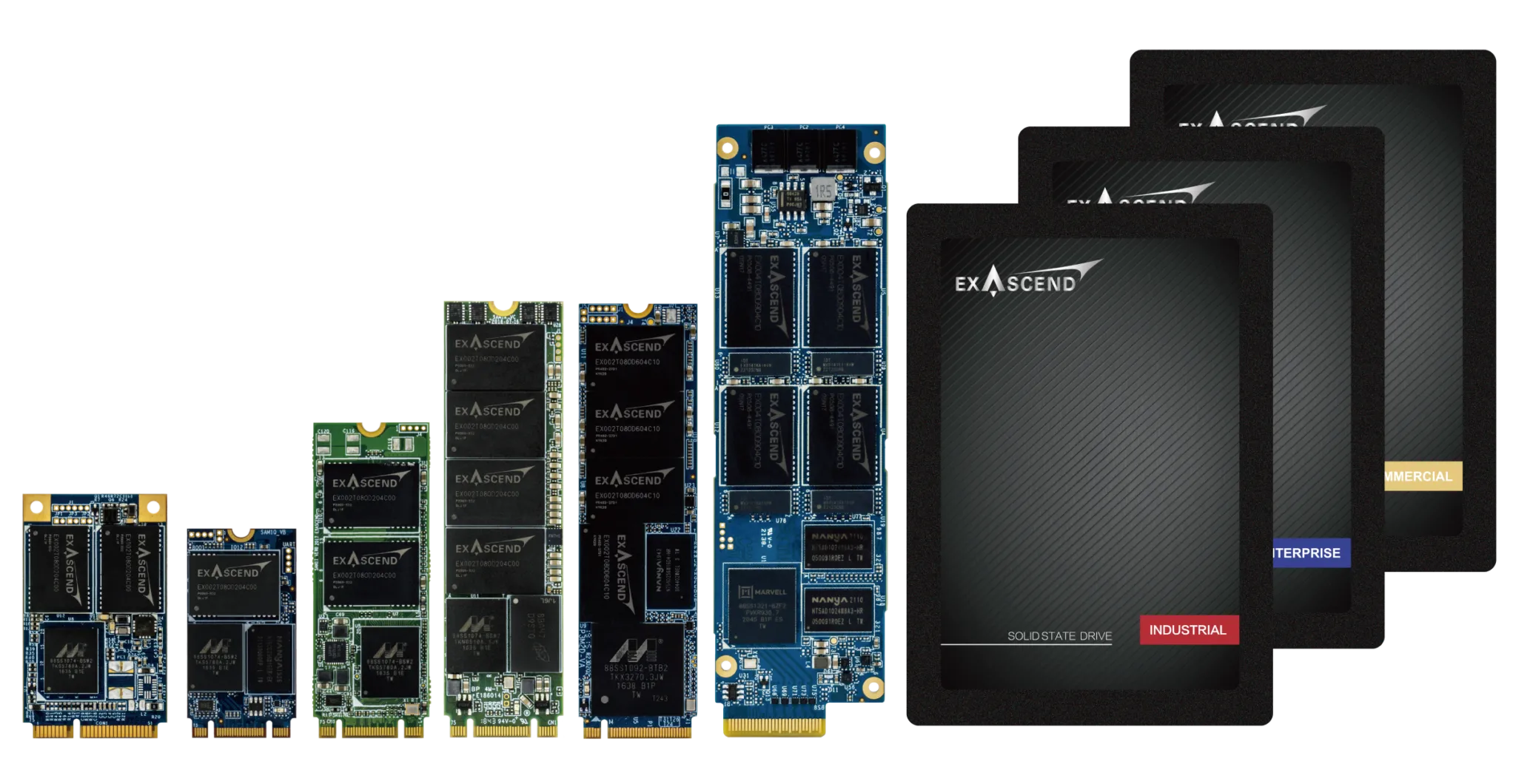 Exascend industrial SSD lineup